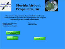 Tablet Screenshot of floridaairboatpropellers.com